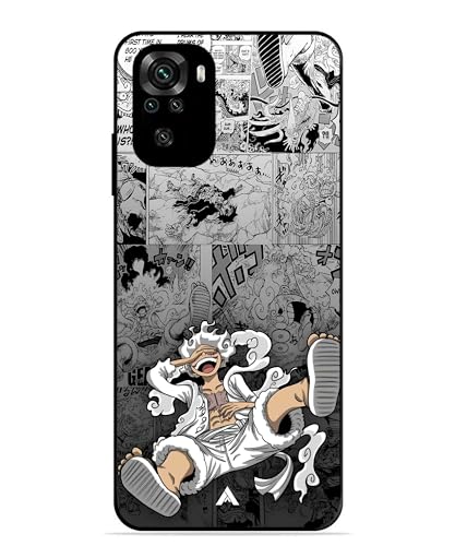 Image of Premium Anime 2 Case for Xiaomi Redmi Note 10 (Glossy Finish) Soft-Touch Metal TPU Back Cover, Shockproof, Designer, Aesthetic Mobile Phone Case