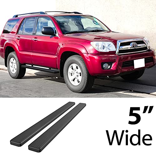 Estribos HD Ridez acero inoxidable negro 5in Toyota 4Runner miniatura 2