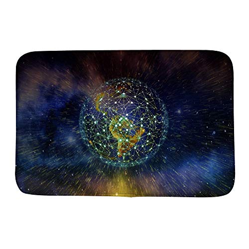 Tapis de bain de luxe Ruchen en velours corail avec structure conceptuelle - 2