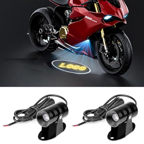 Universal Motorcycle Custom Logo Projector Fog Lamp Refit Motor 3D LED Logo Light Tail Lighting - 2Pcs
