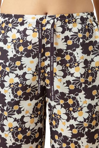 Image of Van Heusen Women's Printed Lounge Pants | Drawstrings & Side Pockets | Ultra Soft Fabric | Relaxed Fit | At home pyjamas | Everyday Comfort | Printed | Style 55306 | Available in Pack of 1 & 2