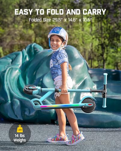 FanttikRide C9 Pro Electric Scooter for Kids 8-12, Adjustable Handlebar Height for Riders 3.9-5.2 ft, 132 lbs, Up to 40 min Continuous Time, 5 Miles Range, 3 Speed Mode 5/8/10 MPH