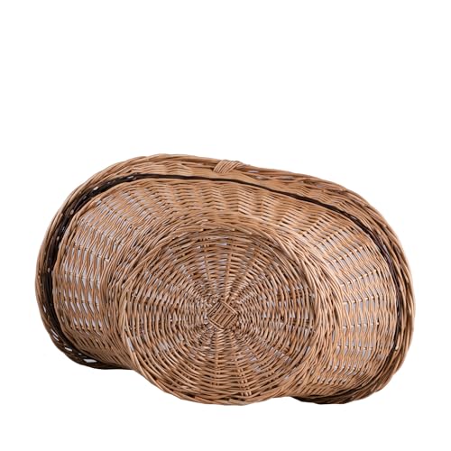 Stockage du bois de chauffage en osier naturel tressé main