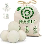 Nooril Tumble Dryer Balls Pack of 4 - Handmade Reusable Wool Laundry Balls for Fabric Softening, Reduce Drying Time, Noise, Static-Cling & Wrinkles with No Bad Odor…