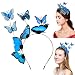 Aniwon Headbands for Women Hair Hoop Butterfly, Mother day gift, Creative Elegant Design Hair Band Costume Accessories Headband Fascinator Hat (Blue)
