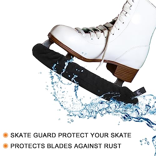 COITEK Ice Skate Guards Kit, 2 in 1 - Ice Skating Guards and Skate Blade Covers for Figure Hockey Skates (Black, M) - Thumbnail 6