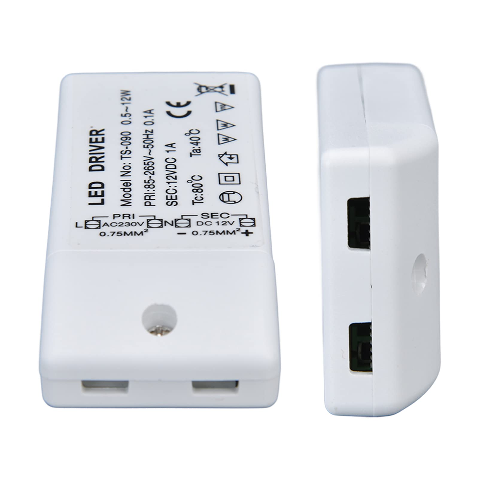 Sterownik LED 12V 12W, Transformator Zasilania ABS, Ochrona Przed Przegrzaniem, 1A DC, 85-265V AC, 90x40x20mm