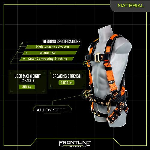 Image of FRONTLINE FALL PROTECTION Harnesses + D-Ring+ Multiple Styles + OSHA and ANSI compliant