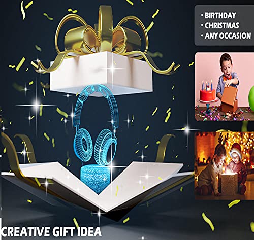 GRJAWN 3D Illusie Lamp Led Naast Tafellamp, Speelkaart Dobbelstenen Nachtlampje 16 Kleuren Auto Veranderende Touch… - Image 8