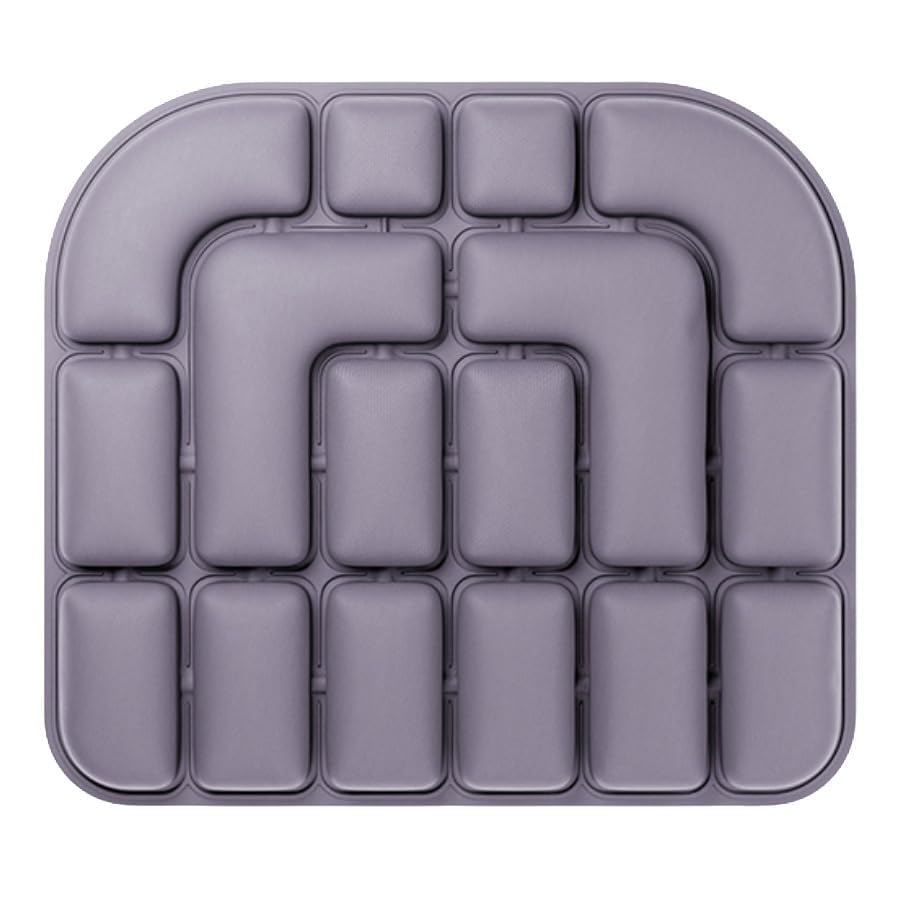 Coussin de siège gonflable 3D ergonomique violet pour le voyage