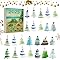 2025 New Sea Glass Christmas Tree Advent Calendar, Ocean Themed with Tree Ornaments, Home Holiday Decoration & Gift for Ocean Lovers, Families (A-1 Set)
