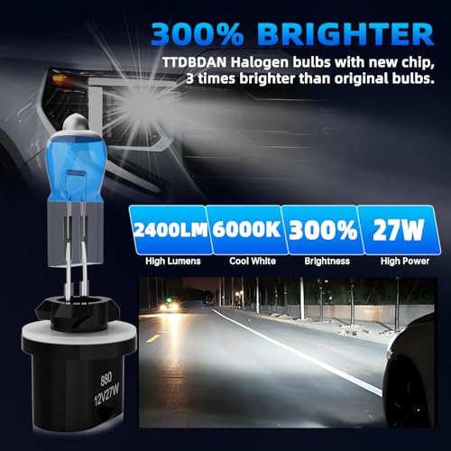Image of Fog lights Fit For Dodge Ram 1994-2001 Halogen Headlight Bulbs,880 /881 /H27 Fog Lights Bright Lights Combo,Plug & Play,Pack of 2 (Dodge Ram 1994-2001 Halogen Fog Lights)
