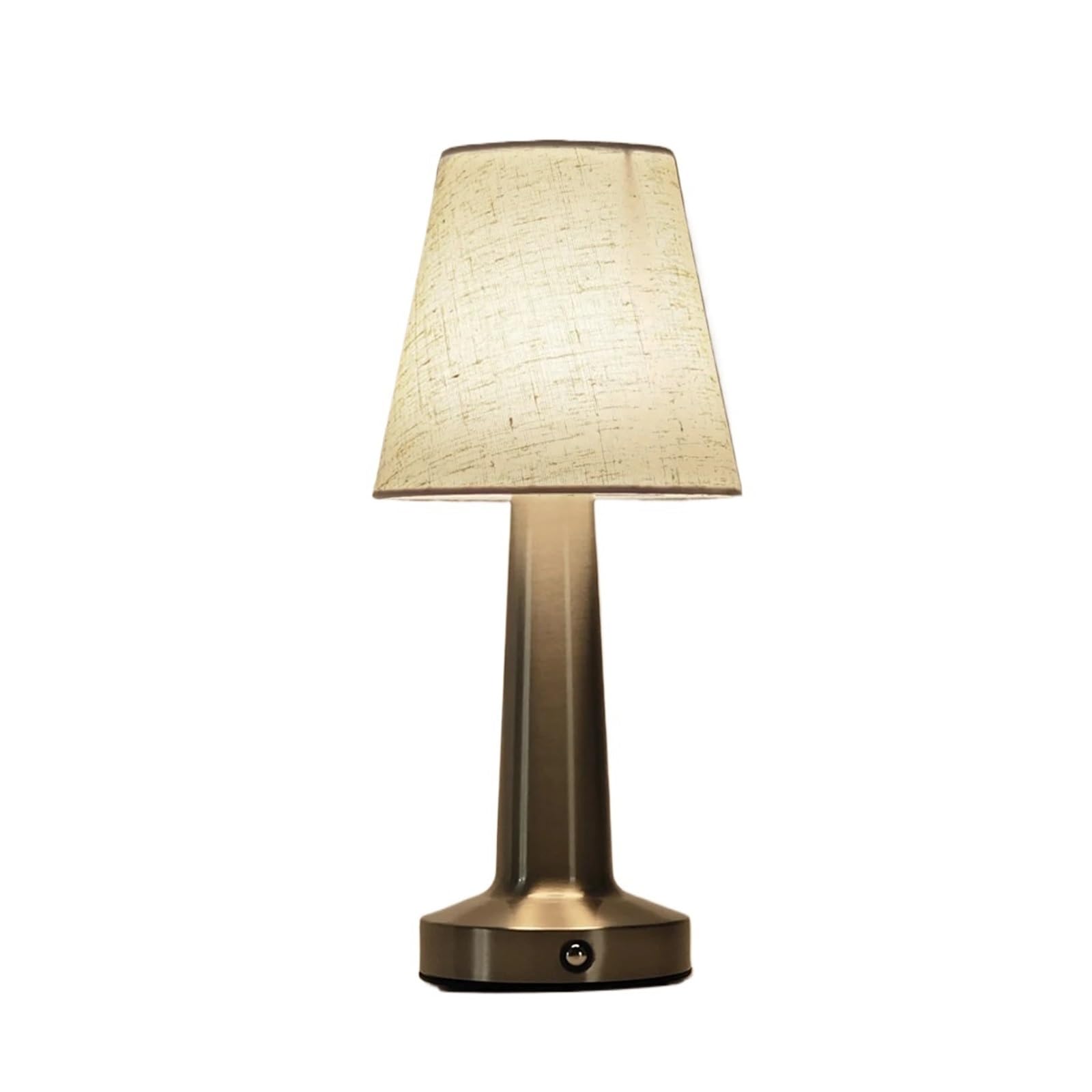 CKAFZMYJQBT LED Table Lamp with Cloth Shade, Touch Sensor Bedside Lamp Rechargeable Reading Lights for Bedroom Restaurant Bar Decor Lighting