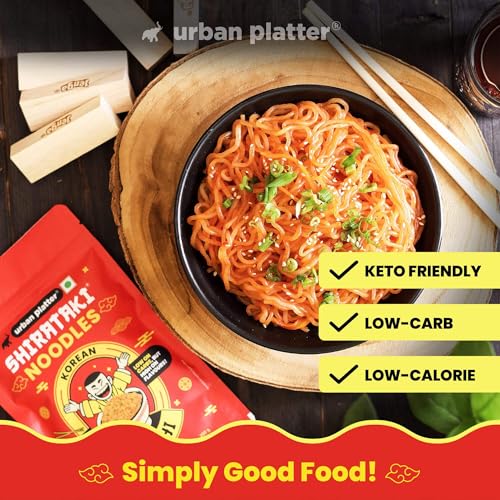 Image of Urban Platter Korean Kimchi Shirataki Noodles, 288g (Konjac Noodle | Keto-friendly, Low-Carb, Fat-free | Kimchi Flavour | Ready in Minutes)