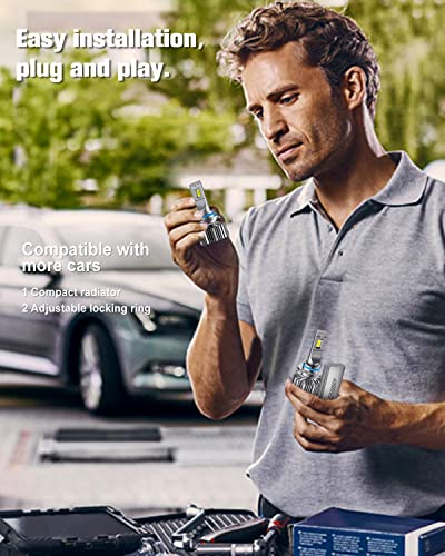 Fahren 9005/Hb3 Led Headlight Bulbs, 600% Brighter, 20000 Lumens 6500K Super Bright Led Headlights, High Beam, Ip68 Waterproof, Plug And Play, Easy Installation, Halogen Replacement, Pack Of 2 #TOP4