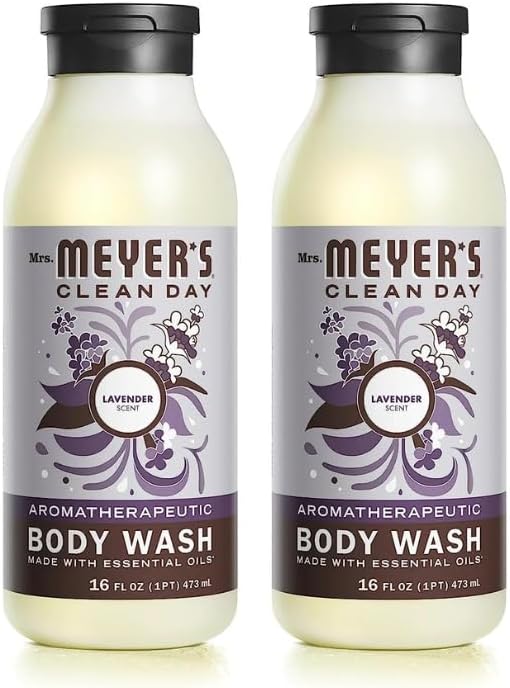 Sabonete líquido corporal Mrs. MEYER'S CLEAN DAY Lavanda, 473 mL — Pacote com 2