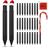 40 PCS Replacement Stakes for Christmas Candy Cane Lights Outdoor, Cymuber Plastic Spike Replacer for Solar Pathway Lights Landscape Yard Light, Fit for Lights Poles Internal Diameter: 0.6' to 0.68'