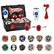 Bey Burst Turbo Blade Set, 12 WDKXCN Stück Bey Kampfkreisel mit Kasten Metal Fusion und Launcher Griff, Bey-bla-de Starter Set, Bey Arena Blade Burst Turbo Set, Geschenk für Kinder Ab 6 Jahren
