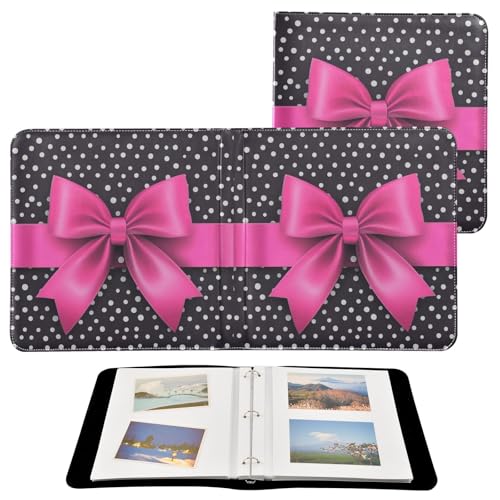 Álbum de fotos DIY con adhesivo, diseño de lunares, encuadernación de 3 anillos, 40 páginas, 8x10 para recuerdos miniatura 2