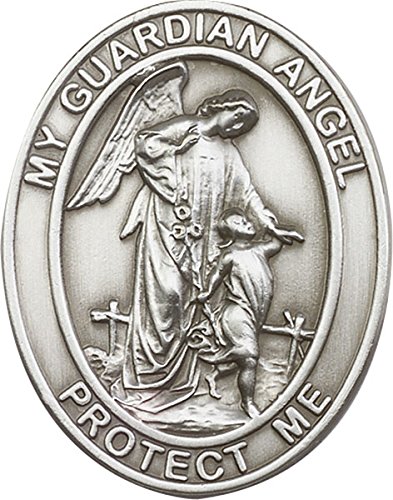 F A Dumont Antique Silver Guardian Angel Visor Clip