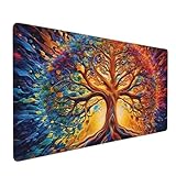 【Élevez votre bureau】: le tapis de souris Tifnuer ajoute de la couleur, du style et du confort à votre espace de travail. Le tapis de bureau est assez grand, et sa surface confortable et lisse peut être utilisée comme tapis de souris, sous-main, sous-main et tablette pour accueillir des ordinateurs portables. souris et claviers pour garder votre table propre et bien rangée. C'est le choix parfait pour les joueurs, les designers et les amateurs d'artisanat
