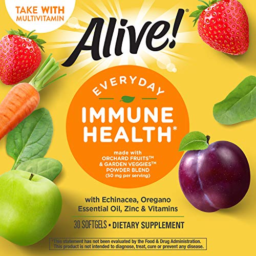 Nature's Way Alive! Everyday Immune Health* With Echinacea & Zinc, Immune Health And General Wellbeing*, 30 Softgels #TOP1