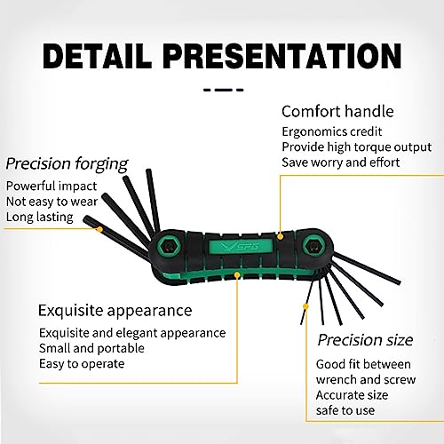 Folding Allen Wrench Set Inch Hex Wrench Tool Allen