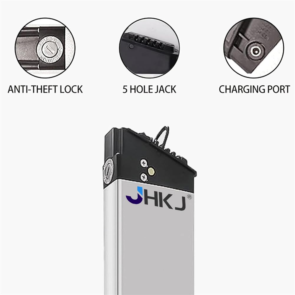 Batterie Lithium 48V JHKJ – 19,2Ah, 17,5Ah Ou 13Ah, BMS 30A, Chargeur Inclus, Pour Moteurs 250-950 W