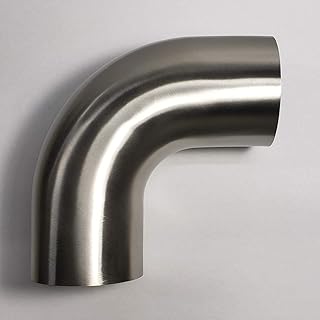 스테인리스 7.6cm(3인치) 90° 맨드릴 벤드 엘보 - 1D/7.6cm(3인치) CLR 타이트 반경 - 16GA/0.16cm(0.065인치) 벽 - 5.1cm(2인치) 레그 - SS304 - Stainless Bros
