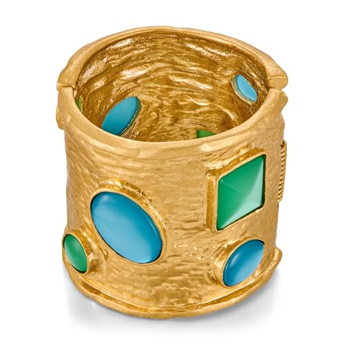 Chunky Hammered Gold Bracelet for Women Heavy Duty Gold Bangle Bracelets Vintage Bold Statement Bracelet Jewelry