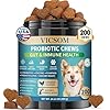 Dog Probiotics for Dogs, 200 Soft Probiotics Chews for Dogs Digestive Health Gut Health & Immune System, with 6 Probiotics & Digestive Enzymes, Support Itchy Skin, Constipation & Diarrhea Relief