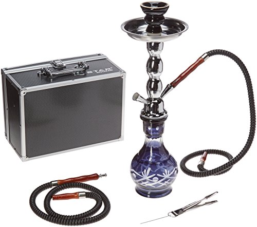GSTAR Deluxe Series: 18" 2 Hose Hookah Complete Set w/Travel Case (Ninja Black)