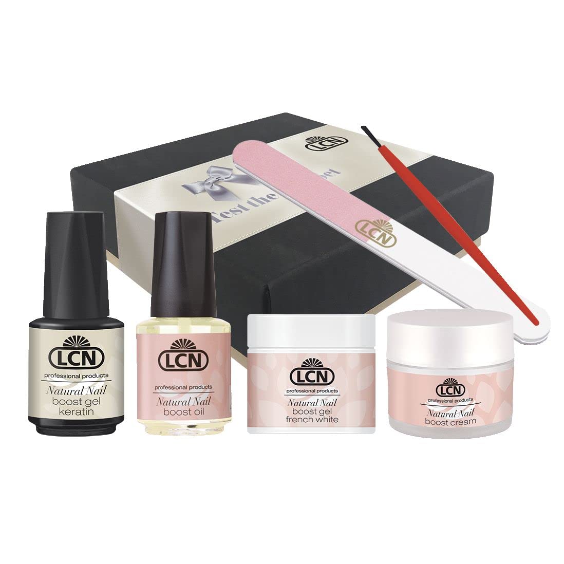 LCN Test the Best Set "Natural Nail Boost Gel" 6 tlg. - Starterset