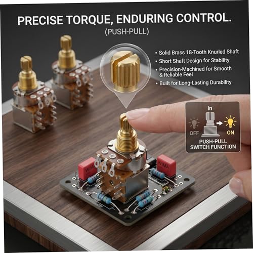 Potentiomètre 500k guitare électrique push pull pour split de micro humbucker - 2