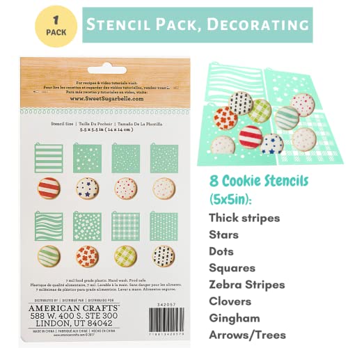 Sweet Sugarbelle Cookie Stencils And Stencil Snap Holder Frame - Patterns For Decorating And Baking (8 Sheets) #TOP2