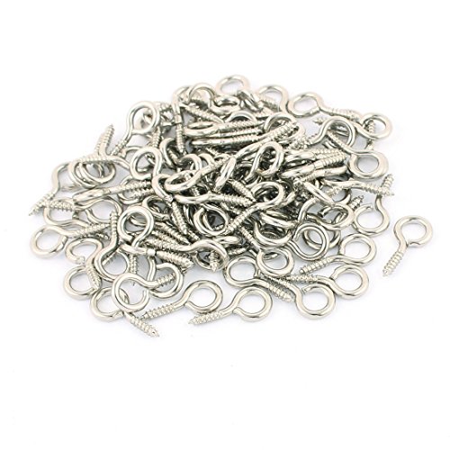 Aexit 1.6mm Dia Thread Stainless Steel Screw In Screw Eye Hook Bolts Fastener 100pcs (e0c183f054b68a275bf3b1b988502aa3)
