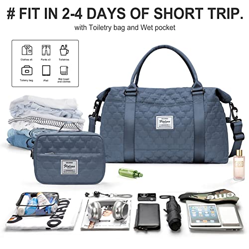 Womens Weekender Gym Duffel Bags White Cute Travel Tote Bag with Toiletry Bag Carry On Bag Overnight Bag with Wet Pocket Hospital Bag for Labor and Delivery3