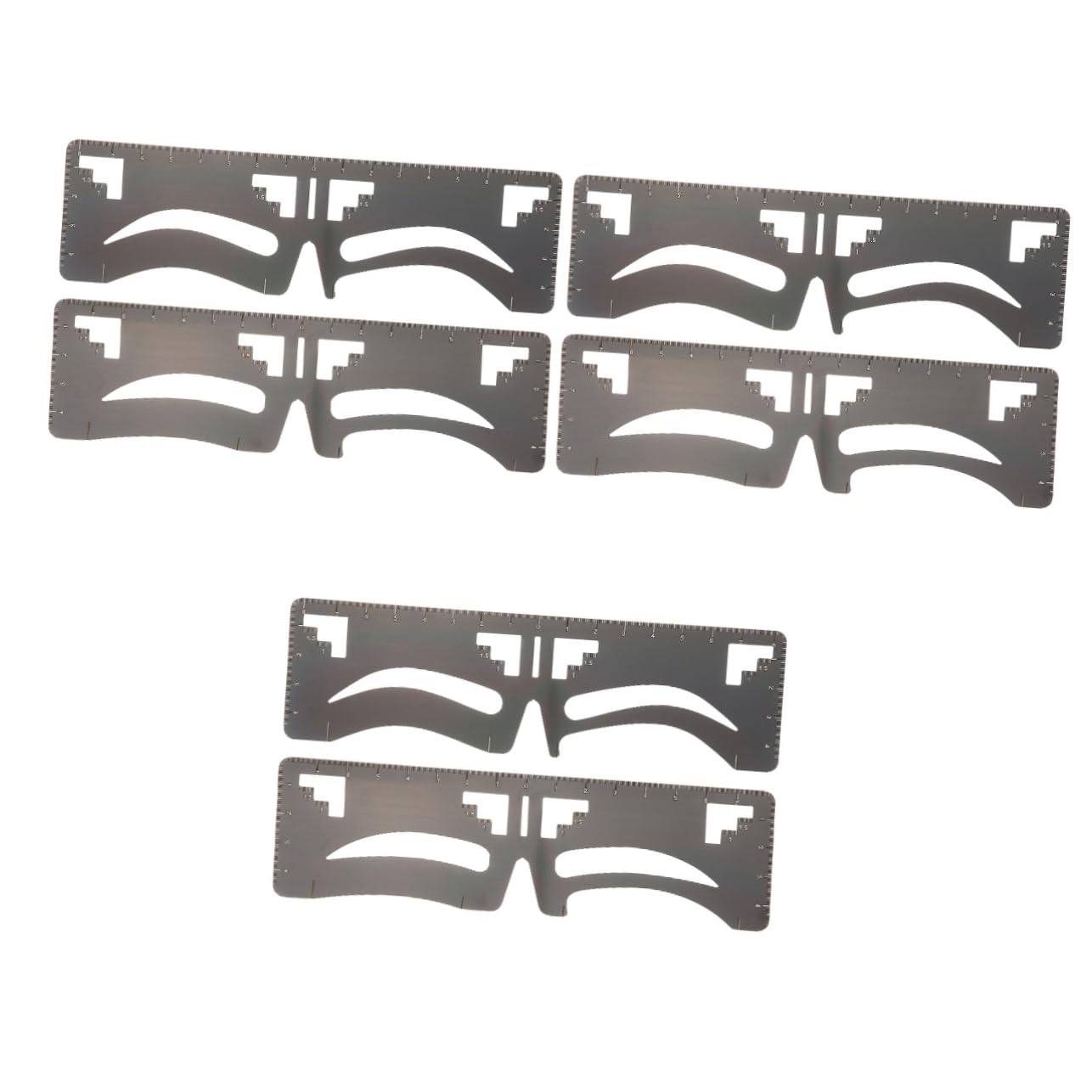 FRCOLOR 6pezzi Per Sopracciglia Acciaio Inossidabile Strumento Guida Per La Creazione Sopracciglia Stencil Per Per Donne e Ragazze