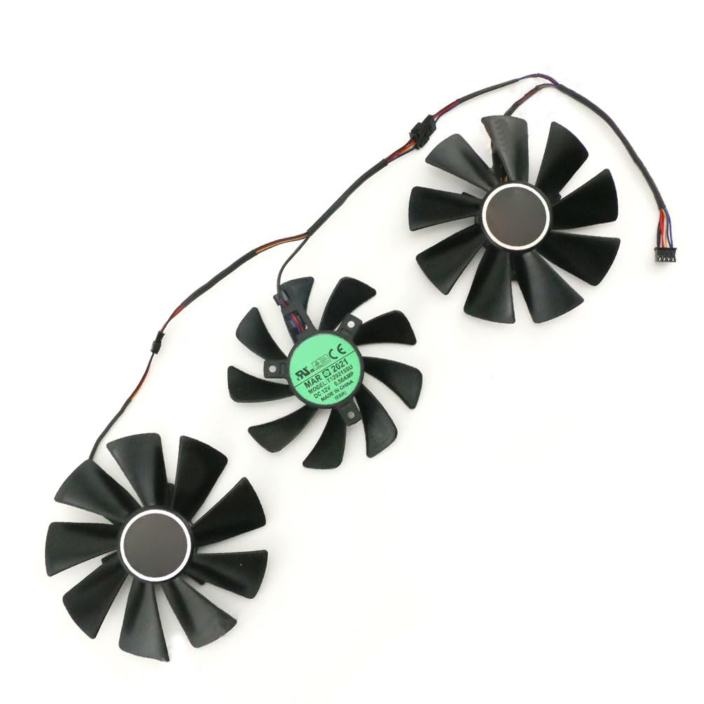 T129215SU 95mm 12V 0.5A 4 Pin Graphics Card Cooling Fan Replacement for POWERCOLOR RX 6950XT 6900xt 6800XT 6800 6750XT 6700xt Red Devil Video Card Cooler Fans