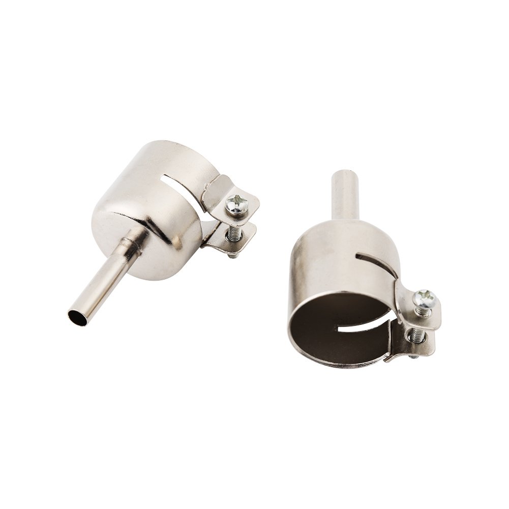 8 ugelli per pistola termica, ugelli per saldatura pistola ad aria calda in acciaio inossidabile da 3-12 mm con vite di serraggio per stazione di saldatura 850/850A/852/852D/852D+/950