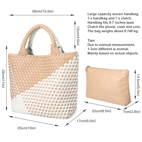 Image of Vegan Leather Purses for Women, Handmade Purses and Handbags Summer Beach Travel Tote Shoulder Bag | WOVEN