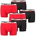 Produktbild 6 er Pack Levis Boxer Brief Boxershorts Men Herren Unterhose Pant Unterwäsche, Farbe:786 - Red/Black, Bekleidungsgröße:M