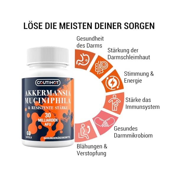 Akkermansia Muciniphila 30 Milliarden AFU - Verbessert mit resistenter Stärke | Nicht-GMO & Glutenfreie Formel für Frauen & Männer - 60 verzögert freisetzende Kapseln – Bild 4