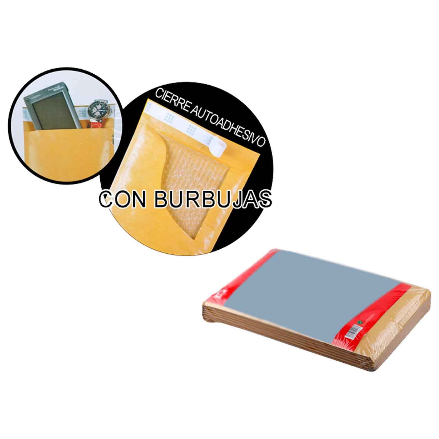 Tradineur - Pack de 10 sobres acolchados de burbujas - N.º 20 - Fabricados en papel - Ideal para sus envíos con total seguridad - 47 x 37 cm - Color Marrón