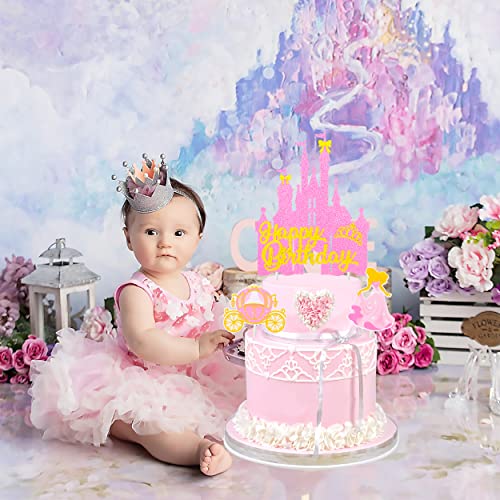 3Pcs Princess Cake Toppers Princess Castle Cake Toppers Princess Cake Decorations For Princess Party Decorations Princess Birthday Party Supplies #TOP6