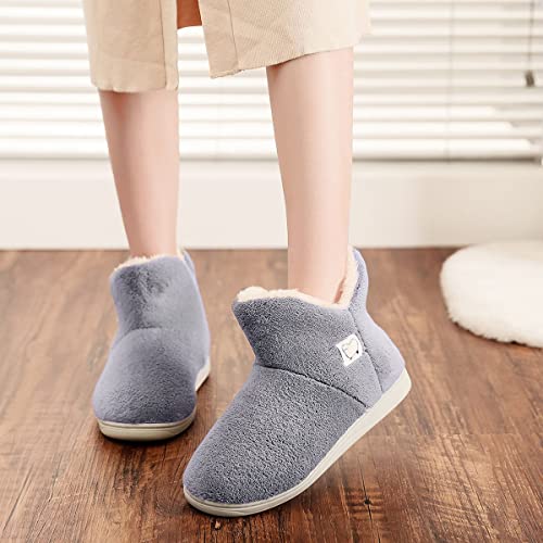 Mens Womens Comfort Slippers Plush Lining Winter Booties Slipper Memory Foam House Shoes Warm Boots Slippers3