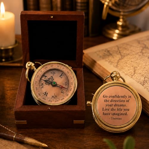 Brújula Vintage de Latón God's Path Compass, regalo religioso para adolescentes y adultos miniatura 4