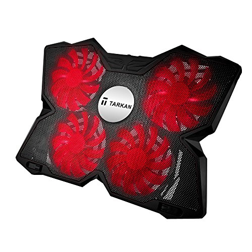 Image of Tarkan Heavy Duty [4 Fans] LED Gaming Cooling Pad [Suitable for Upto 17 inch Laptops] [RED]
