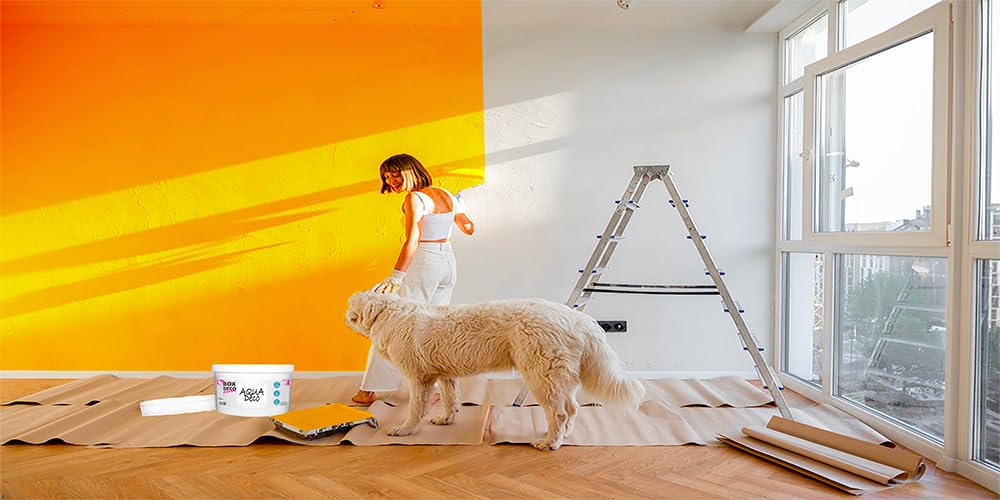 Pintura de pared natural ecológica con aspecto satinado interior Natura – 2,5 l/33 m² – Color rojo Terracotta