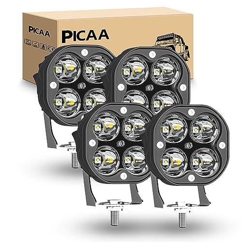 Feux de brouillard LED PICAA 3" pour escapades hors route en Jeep et quad tout-terrain